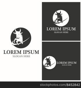 Cow Logo Template vector icon illustration design