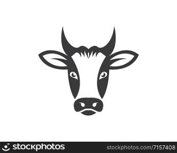 cow logo vector illustration templat design
