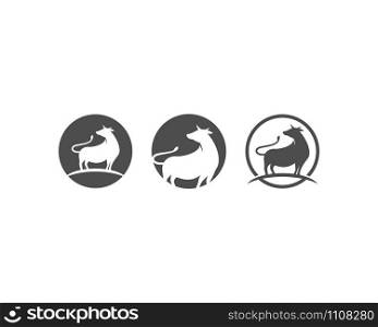 Cow logo vector template