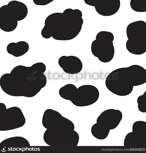 Cow pattern abstract background. Seamless pattern black and white cow skin. Vector illustration for design.