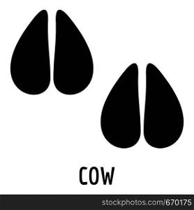 Cow step icon. Simple illustration of cow step vector icon for web. Cow step icon, simple style.