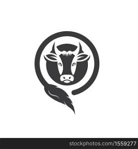 cow tail logo vector illustration template design