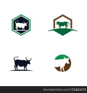 Cow vector icon illustration design