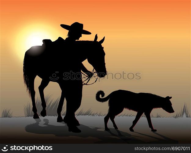 cowboy and shadow