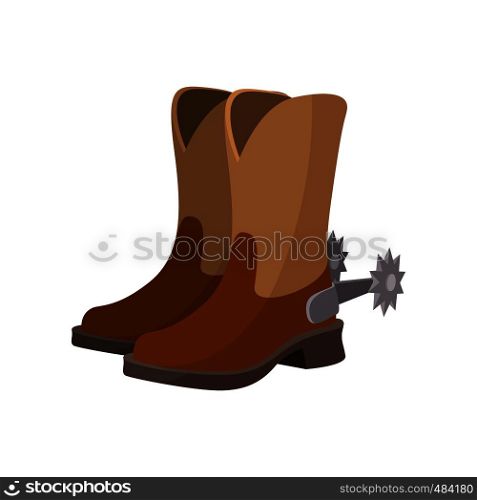 Cowboy boot cartoon icon on a white background. Cowboy boot cartoon icon