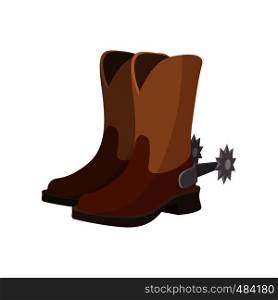 Cowboy boot cartoon icon on a white background. Cowboy boot cartoon icon