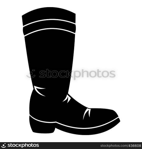 Cowboy boot icon in simple style isolated on white background vector illustration. Cowboy boot icon, simple style
