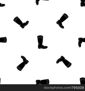 Cowboy boot pattern repeat seamless in black color for any design. Vector geometric illustration. Cowboy boot pattern seamless black