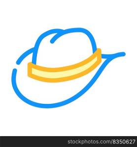cowboy hat color icon vector. cowboy hat sign. isolated symbol illustration. cowboy hat color icon vector illustration