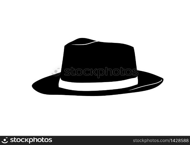 Cowboy hat graphic icon. Black cowboy hat sign isolated on white background. Vector illustration