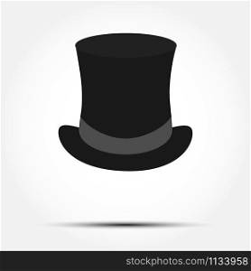 Cowboy hat icon. Cowboy hat. Flat style. filled silhouette. Isolated on a white background.