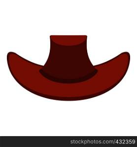 Cowboy hat icon flat isolated on white background vector illustration. Cowboy hat icon isolated