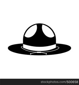 Cowboy hat icon in simple style isolated on white background. Cowboy hat icon, simple style