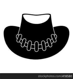 Cowboy hat icon. Simple illustration of cowboy hat vector icon for web. Cowboy hat icon, simple style