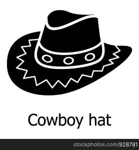 Cowboy hat icon. Simple illustration of cowboy hat vector icon for web. Cowboy hat icon, simple black style