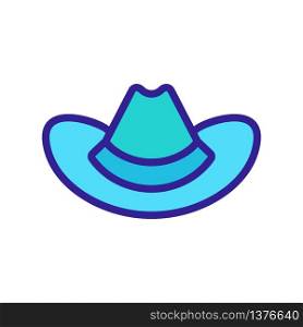 cowboy hat icon vector. cowboy hat sign. color symbol illustration. cowboy hat icon vector outline illustration