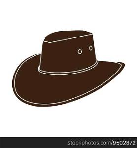 Cowboy hat icon vector logo design