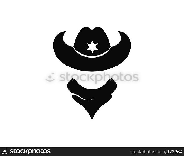 cowboy hat logo icon illustration vector design template