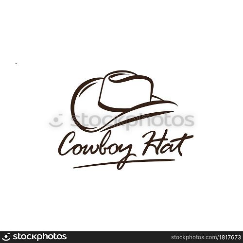 Cowboy hat sketch vector illustration
