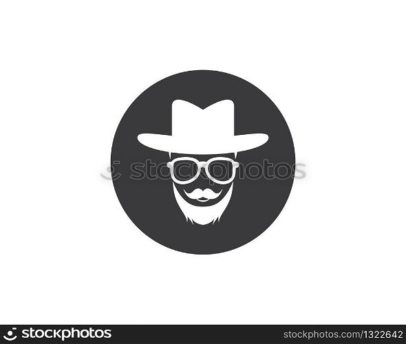 Cowboy hat symbol vector icon illustration