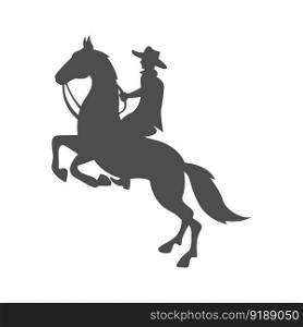 Cowboy logo icon design illustration