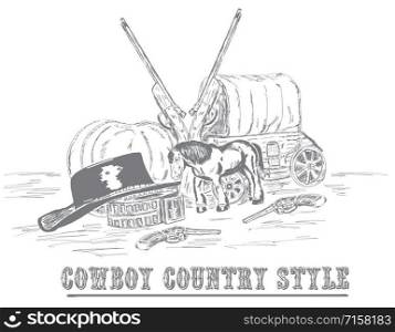cowboy sketch