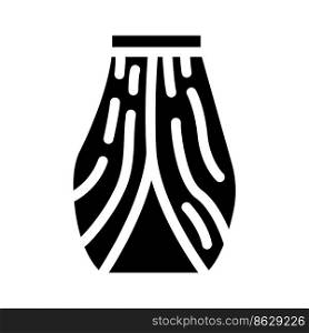 cowl skirt glyph icon vector. cowl skirt sign. isolated symbol illustration. cowl skirt glyph icon vector illustration