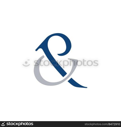 CP letter Initial alphabet Logo design Template element.