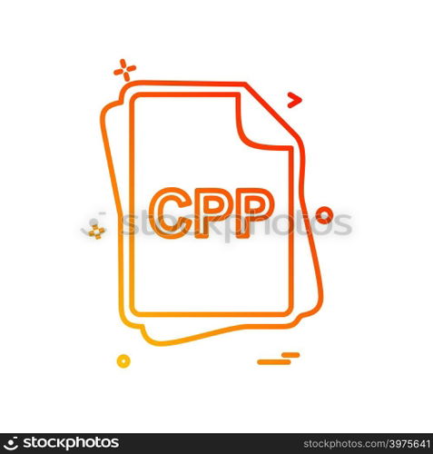 CPP file type icon design vector