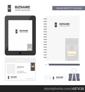 CPU Business Logo, Tab App, Diary PVC Employee Card and USB Brand Stationary Package Design Vector Template