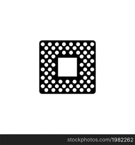 CPU. Flat Vector Icon. Simple black symbol on white background. CPU Flat Vector Icon