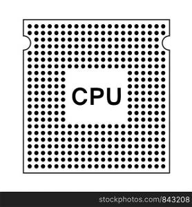 CPU Icon. Outline Simple Design With Editable Stroke. Vector Illustration.