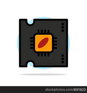 Cpu, Microchip, Processor, Processor Chip Abstract Circle Background Flat color Icon