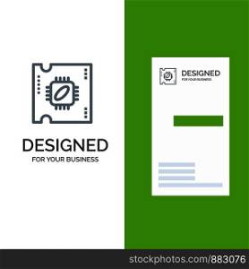 Cpu, Microchip, Processor, Processor Chip Grey Logo Design and Business Card Template