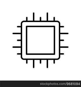 CPU Processor icon vector design templates isolated on white background