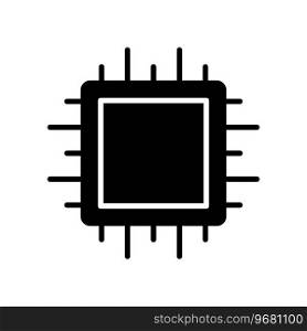 CPU Processor icon vector design templates isolated on white background