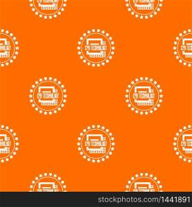 Cpu technology pattern vector orange for any web design best. Cpu technology pattern vector orange