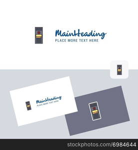 CPU vector logotype with business card template. Elegant corporate identity. - Vector