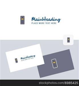 CPU vector logotype with business card template. Elegant corporate identity. - Vector