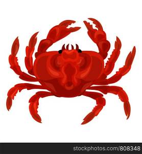 Crab icon. Cartoon of crab vector icon for web design isolated on white background. Crab icon, cartoon style