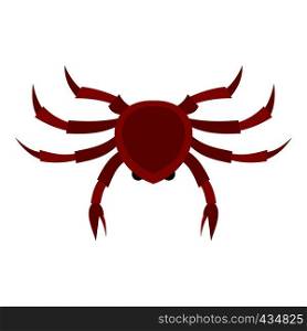 Crab icon flat isolated on white background vector illustration. Crab icon isolated