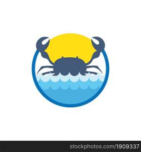 Crab icon logo vector design
