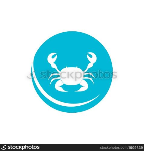 Crab icon logo vector design