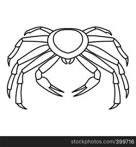 Crab icon. Outline illustration of crab vector icon for web. Crab icon, outline style