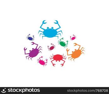 Crab logo ilustration vector template