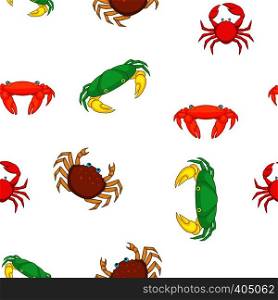 Crab pattern. Cartoon illustration of crab vector pattern for web. Crab pattern, cartoon style