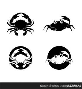 Crab restaurant logo icon design vector illustration template