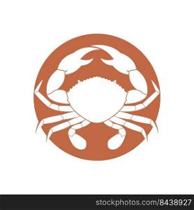 Crab restaurant logo icon design vector illustration template