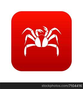 Crab sea animal icon digital red for any design isolated on white vector illustration. Crab sea animal icon digital red