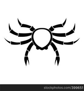Crab sea animal icon. Simple illustration of crab sea animal vector icon for web. Crab sea animal icon, simple style